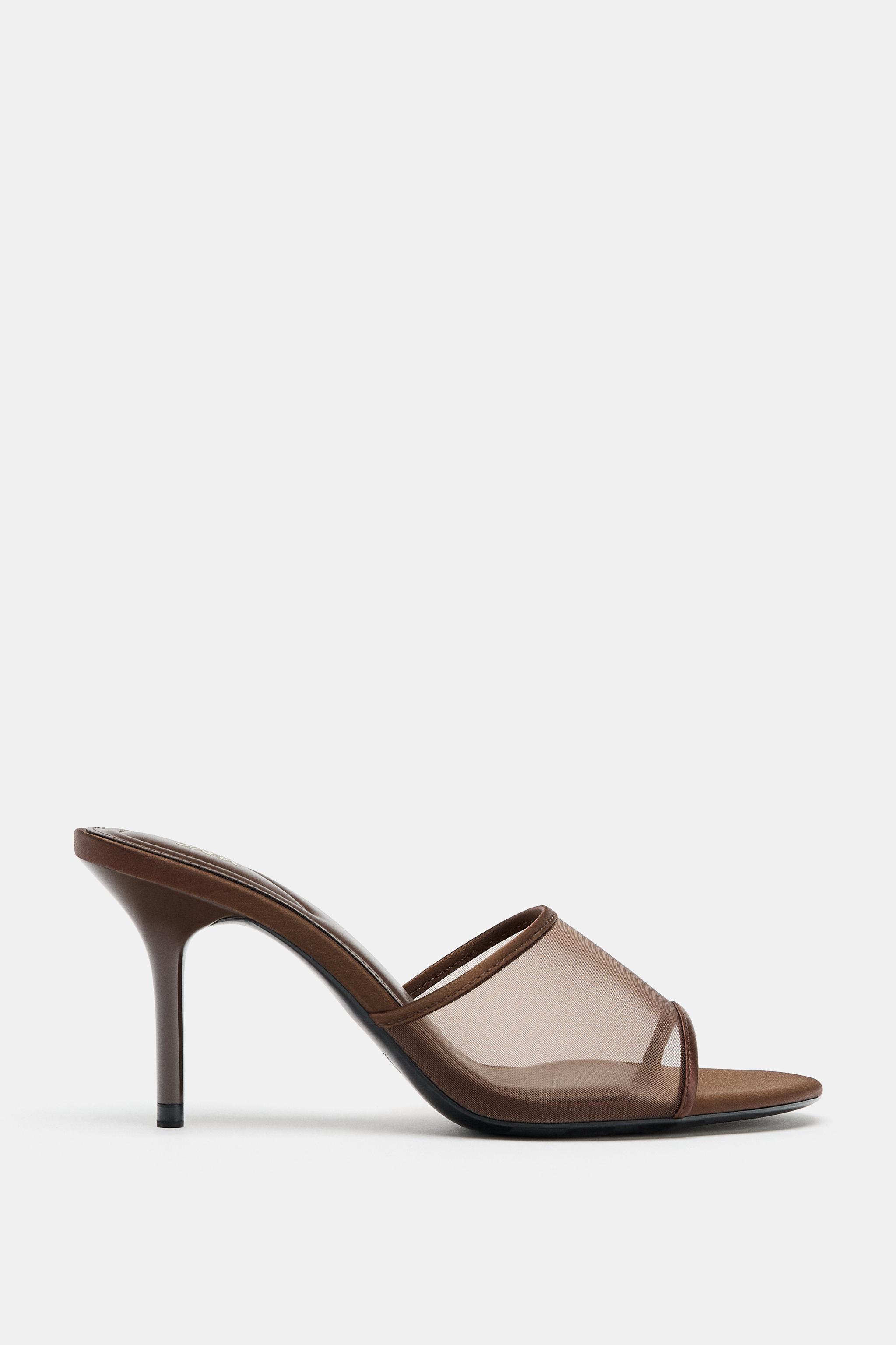 SANDALES À TALONS EN RÉSILLE